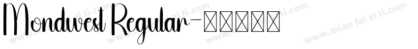 Mondwest Regular字体转换